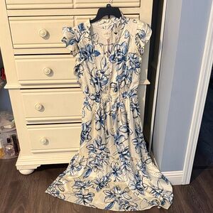Umgee Blue Floral Maxi Dress